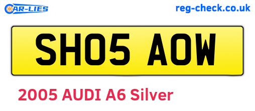 SH05AOW are the vehicle registration plates.