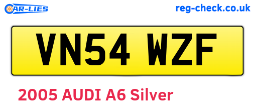 VN54WZF are the vehicle registration plates.