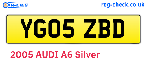 YG05ZBD are the vehicle registration plates.