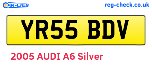 YR55BDV are the vehicle registration plates.
