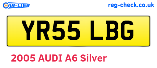 YR55LBG are the vehicle registration plates.