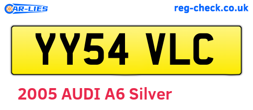YY54VLC are the vehicle registration plates.