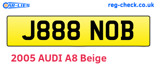 J888NOB are the vehicle registration plates.