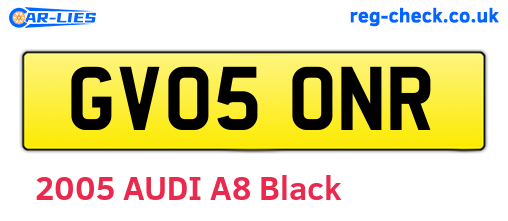GV05ONR are the vehicle registration plates.