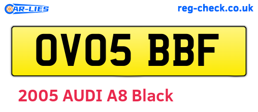 OV05BBF are the vehicle registration plates.