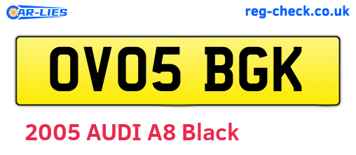 OV05BGK are the vehicle registration plates.