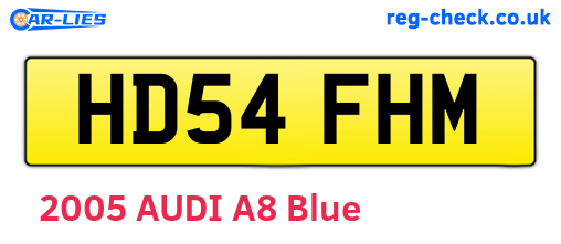 HD54FHM are the vehicle registration plates.