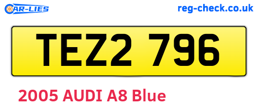 TEZ2796 are the vehicle registration plates.