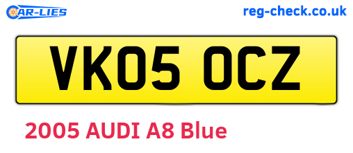 VK05OCZ are the vehicle registration plates.