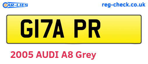 G17APR are the vehicle registration plates.
