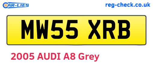 MW55XRB are the vehicle registration plates.