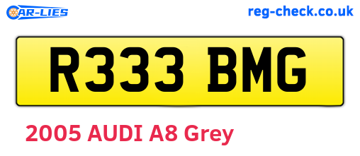R333BMG are the vehicle registration plates.
