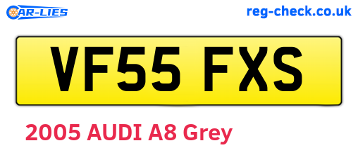 VF55FXS are the vehicle registration plates.