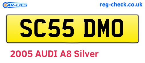 SC55DMO are the vehicle registration plates.