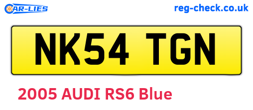 NK54TGN are the vehicle registration plates.