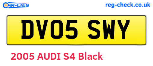 DV05SWY are the vehicle registration plates.