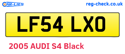 LF54LXO are the vehicle registration plates.