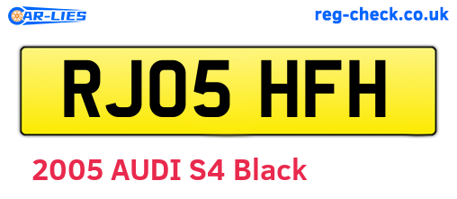 RJ05HFH are the vehicle registration plates.