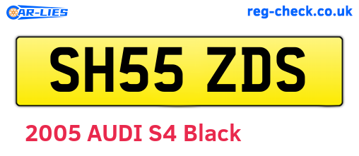SH55ZDS are the vehicle registration plates.