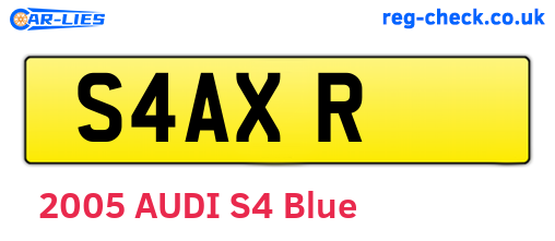 S4AXR are the vehicle registration plates.