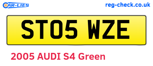 ST05WZE are the vehicle registration plates.