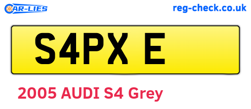 S4PXE are the vehicle registration plates.