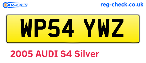 WP54YWZ are the vehicle registration plates.