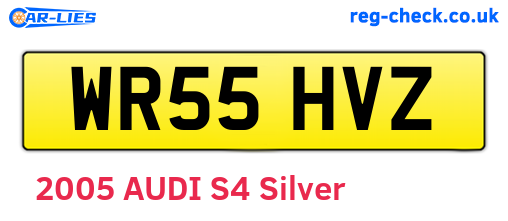 WR55HVZ are the vehicle registration plates.