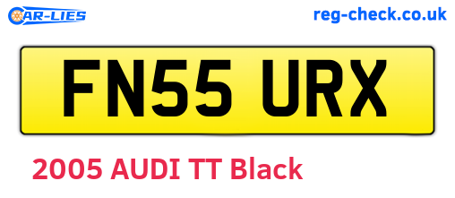 FN55URX are the vehicle registration plates.
