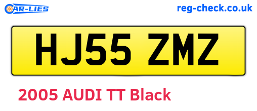 HJ55ZMZ are the vehicle registration plates.