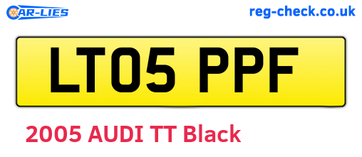 LT05PPF are the vehicle registration plates.