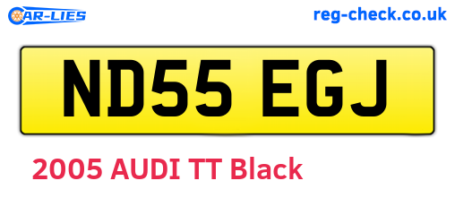 ND55EGJ are the vehicle registration plates.
