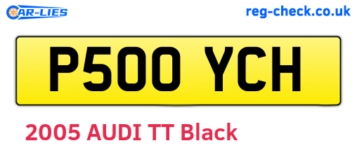 P500YCH are the vehicle registration plates.