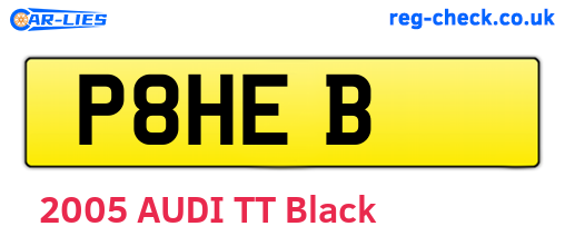 P8HEB are the vehicle registration plates.