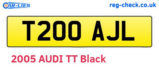 T200AJL are the vehicle registration plates.