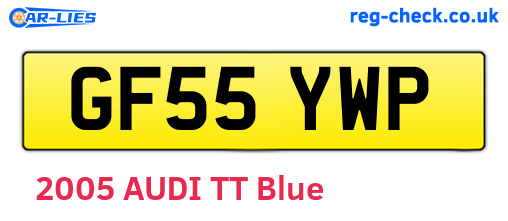 GF55YWP are the vehicle registration plates.