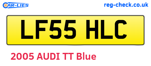 LF55HLC are the vehicle registration plates.