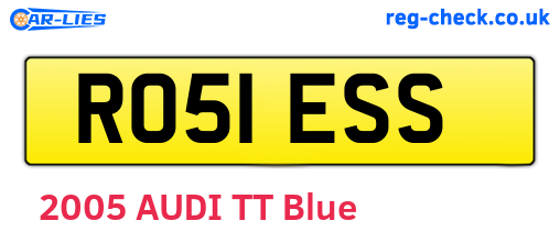 RO51ESS are the vehicle registration plates.