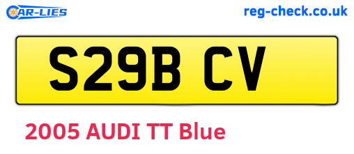 S29BCV are the vehicle registration plates.
