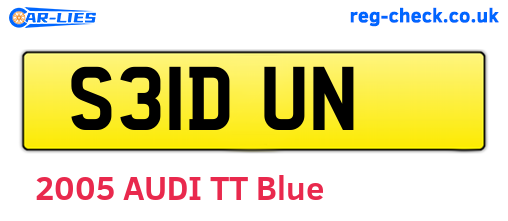S31DUN are the vehicle registration plates.