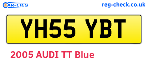 YH55YBT are the vehicle registration plates.