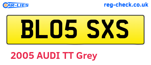 BL05SXS are the vehicle registration plates.