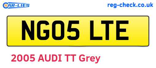 NG05LTE are the vehicle registration plates.