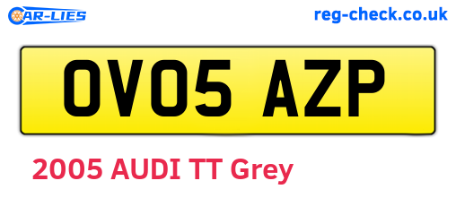 OV05AZP are the vehicle registration plates.