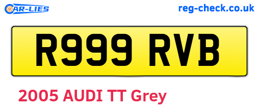 R999RVB are the vehicle registration plates.