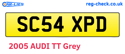 SC54XPD are the vehicle registration plates.
