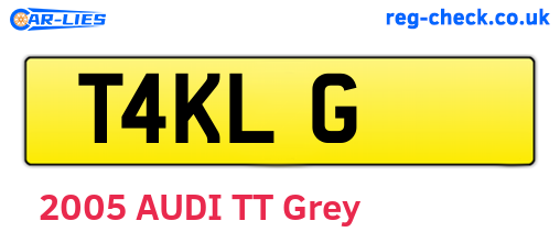 T4KLG are the vehicle registration plates.