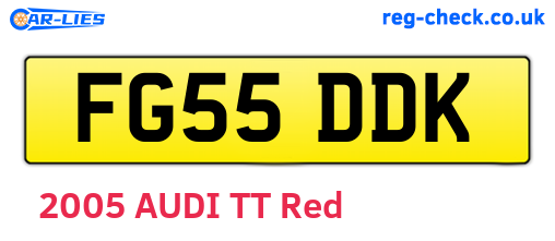 FG55DDK are the vehicle registration plates.