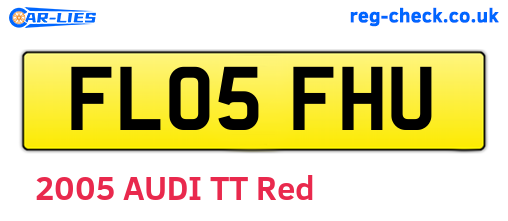 FL05FHU are the vehicle registration plates.