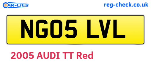 NG05LVL are the vehicle registration plates.